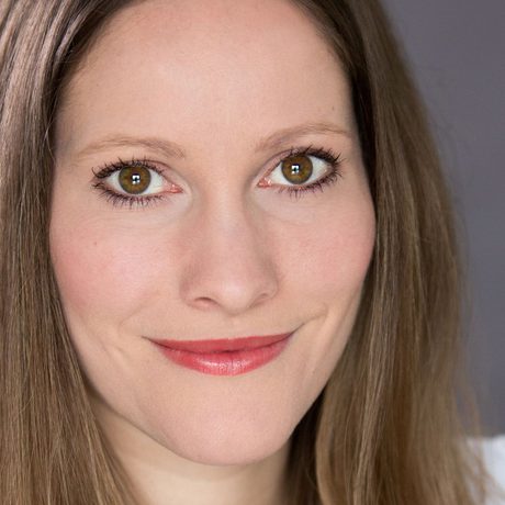 Author Laura Bates, wearing a white t shirt